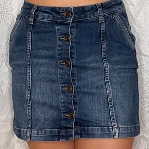 Blue Jean button down skirt